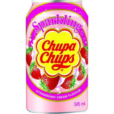 CHUPA CHUPS  Chupa Chups Sparkling Strawberry Cream 345 ML