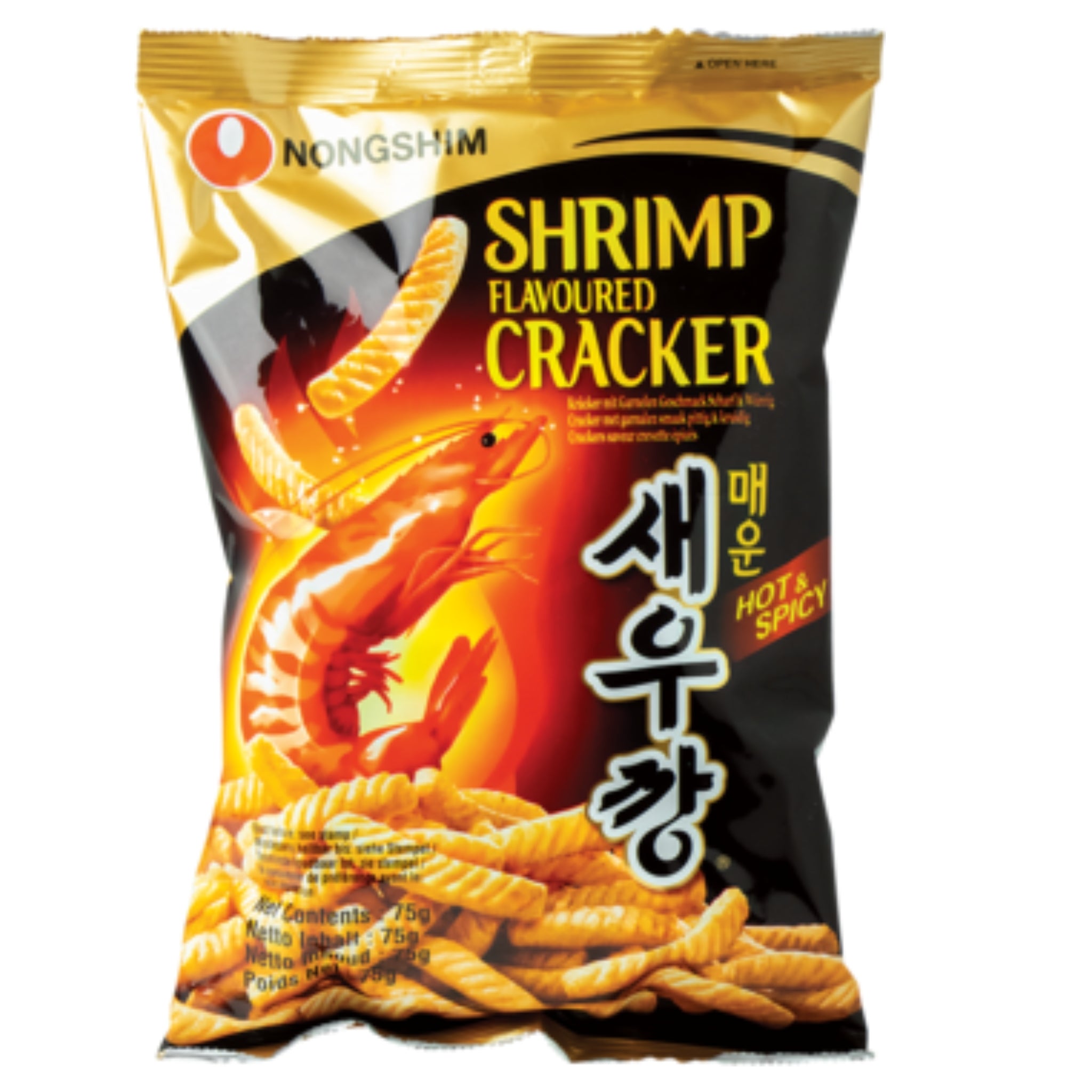 Nongshim Shrimp Cracker Hot & Spicy ข้าวเกรียบกุ้งรสเผ็ด 75 g