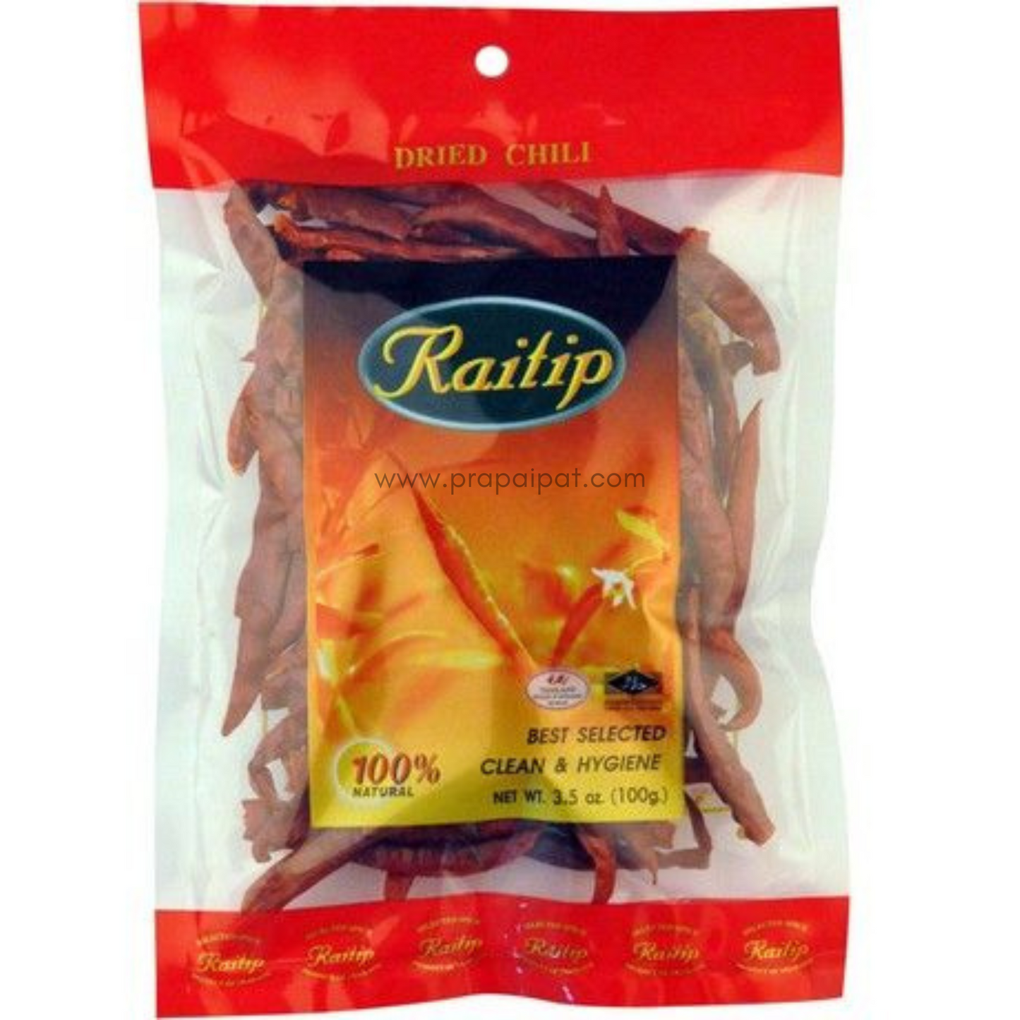 RAI TIP Chili Dried 100 Gram พริกแห้ง ไร่ทิพย์ เผ็ด