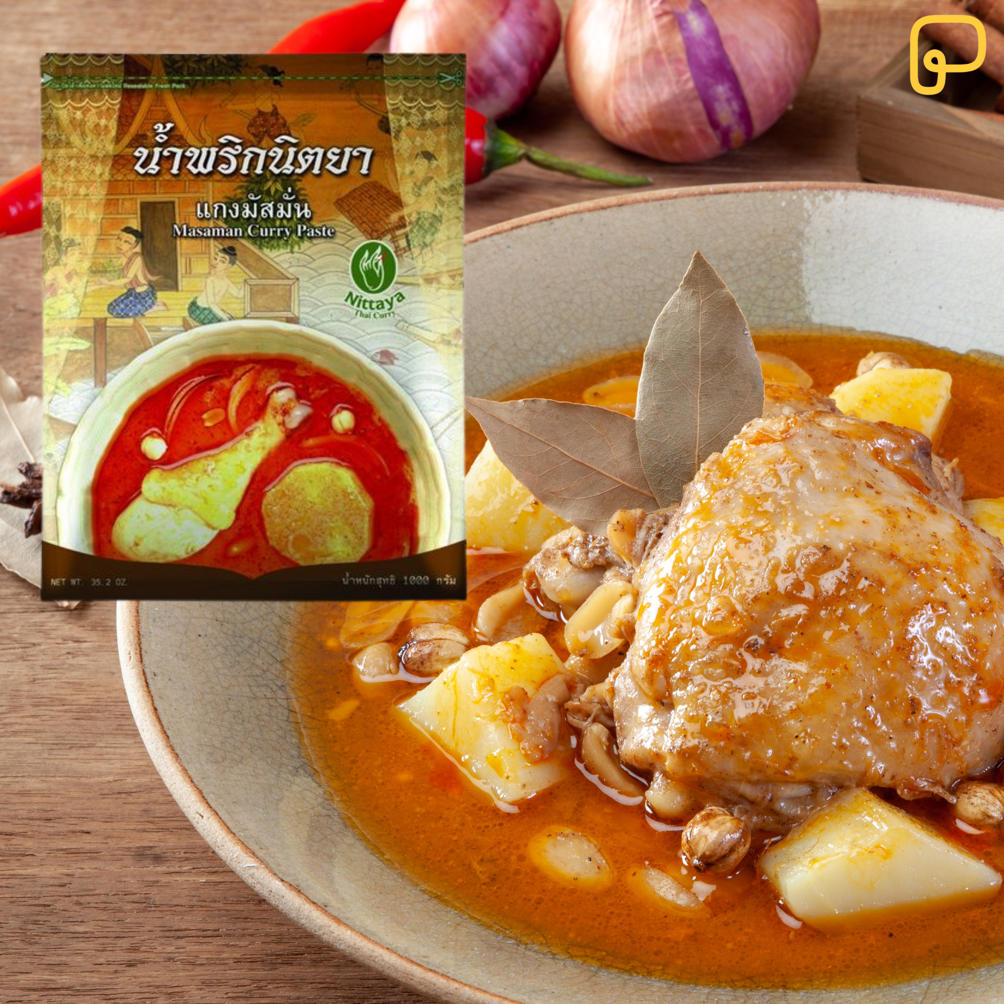 NITTAYA Currypaste Massaman 1 KG พริกแกงมัสมั่น นิตยา