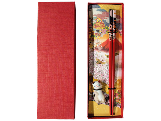Neko Cat Gift Box (With 1 Chopstick, 1 Chopstick Rest)