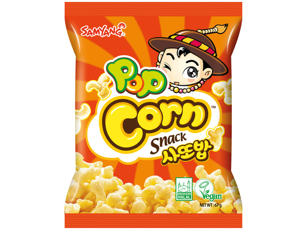 SAMYANG Pop Corn Snacks 67 g ขนมกรุบกรอบ รสข้าวโพด