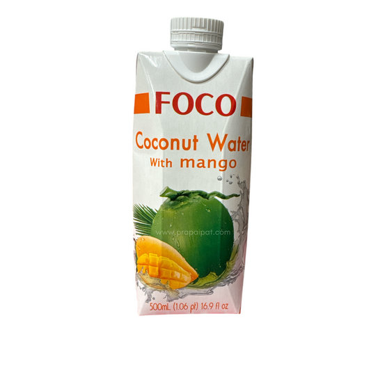 FOCO Coconut Water with Mango 500 ml น้ำมะพร้าว ผสม น้ำมะม่วง