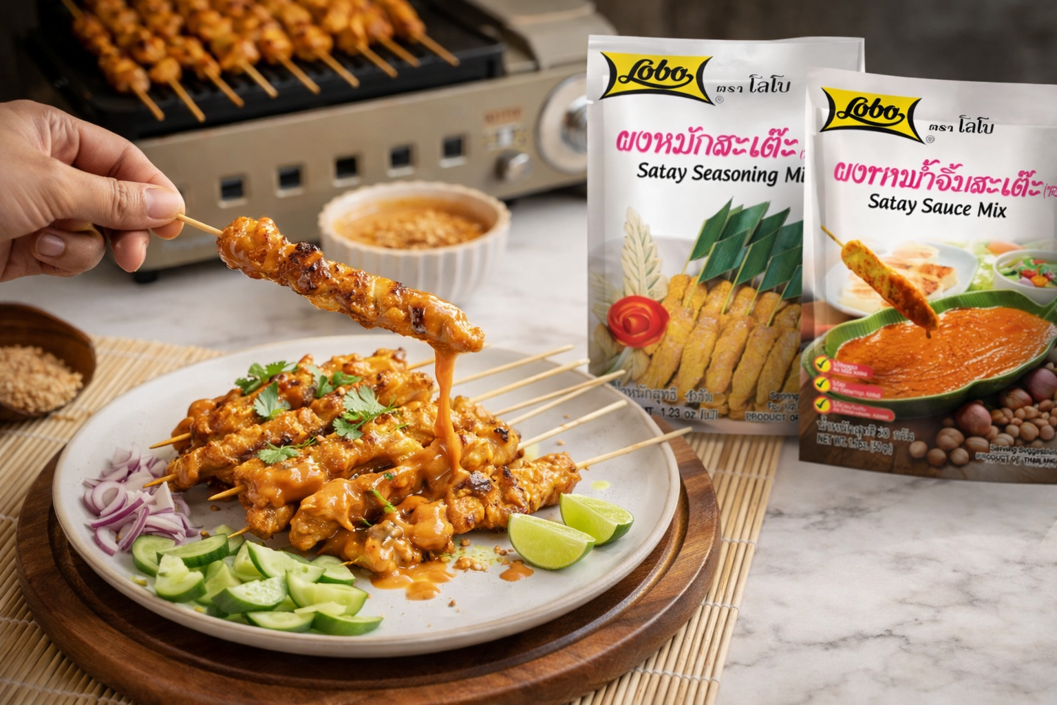 Lobo Satay Seasoning Mix / Saté-Marinade - 400 g ผงหมัก สะเต๊ะ