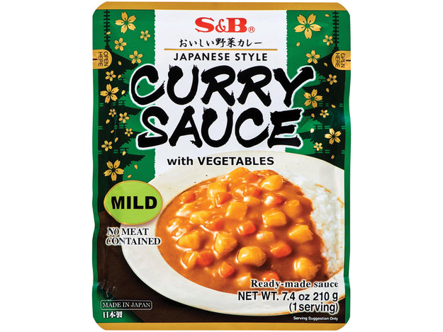 S&B Curry Sauce with Vegetables 205ml / 210g (Mild or Medium Hot)