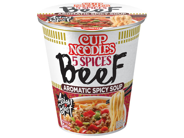 Nissin Instant Noodles 5 Spices Beef 63 g