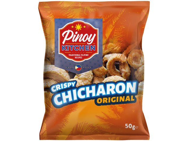 Pinoy Kitchen Knusprige Chicharon Chips Original 50 g กากหมูติดมัน แคบหมูติดมัน รสดั้งเดิม