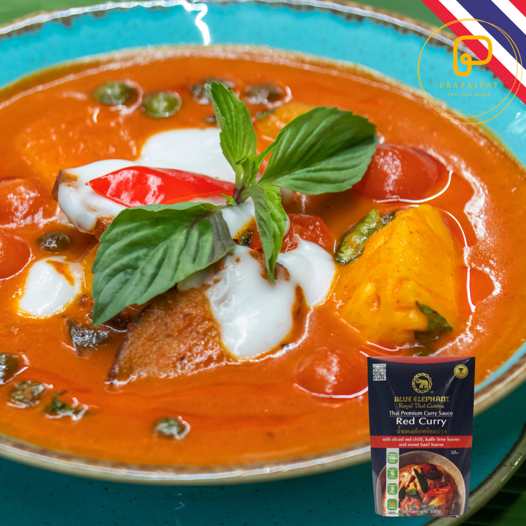 Blue Elephant Thai Premium Ready Kochsauce Rotes Curry 300 g น้ำแกง แกงเผ็ด แกงแดง ปรุงสำเร็จ