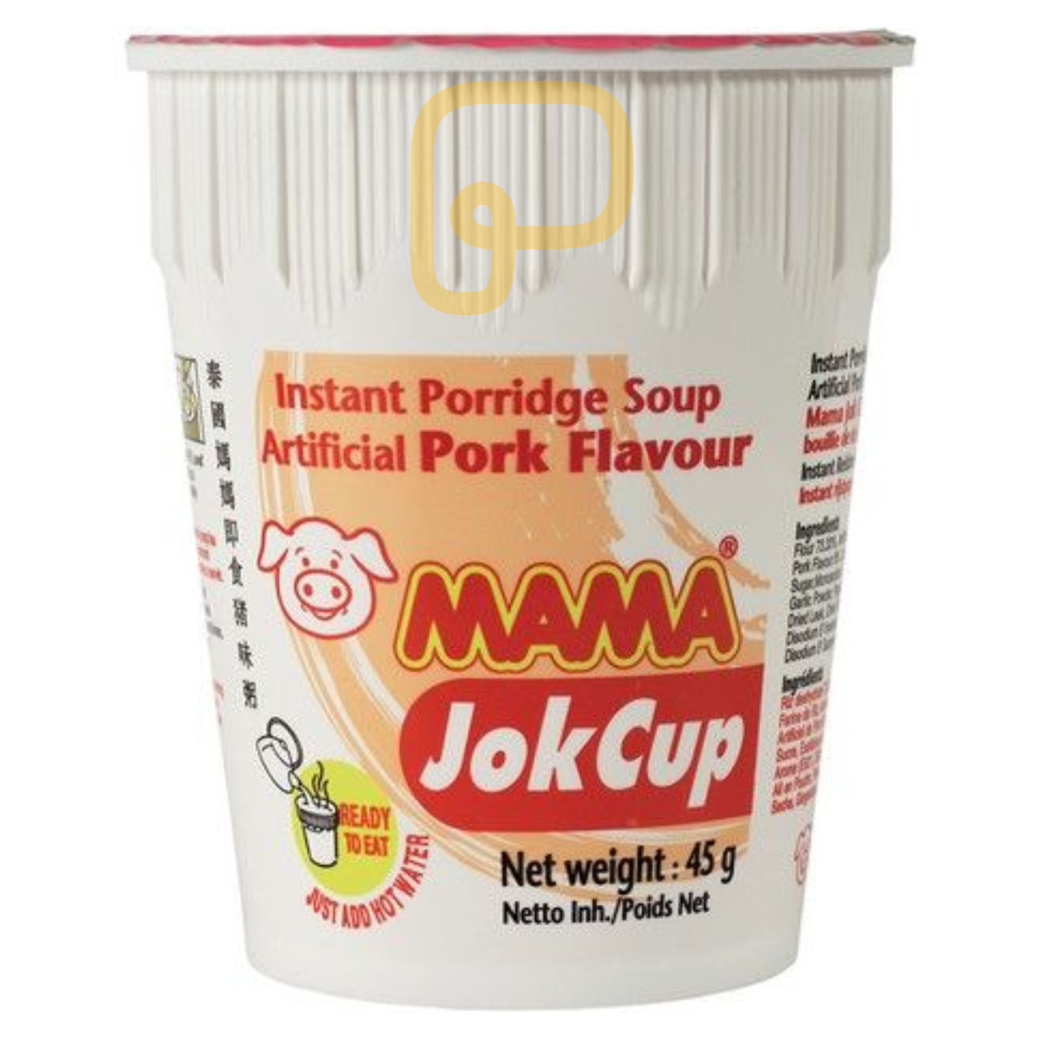 MAMA - Jok Cup - Instant Porridge Soup 45 g โจ๊กคัพ (2 Geschmacksrichtungen)