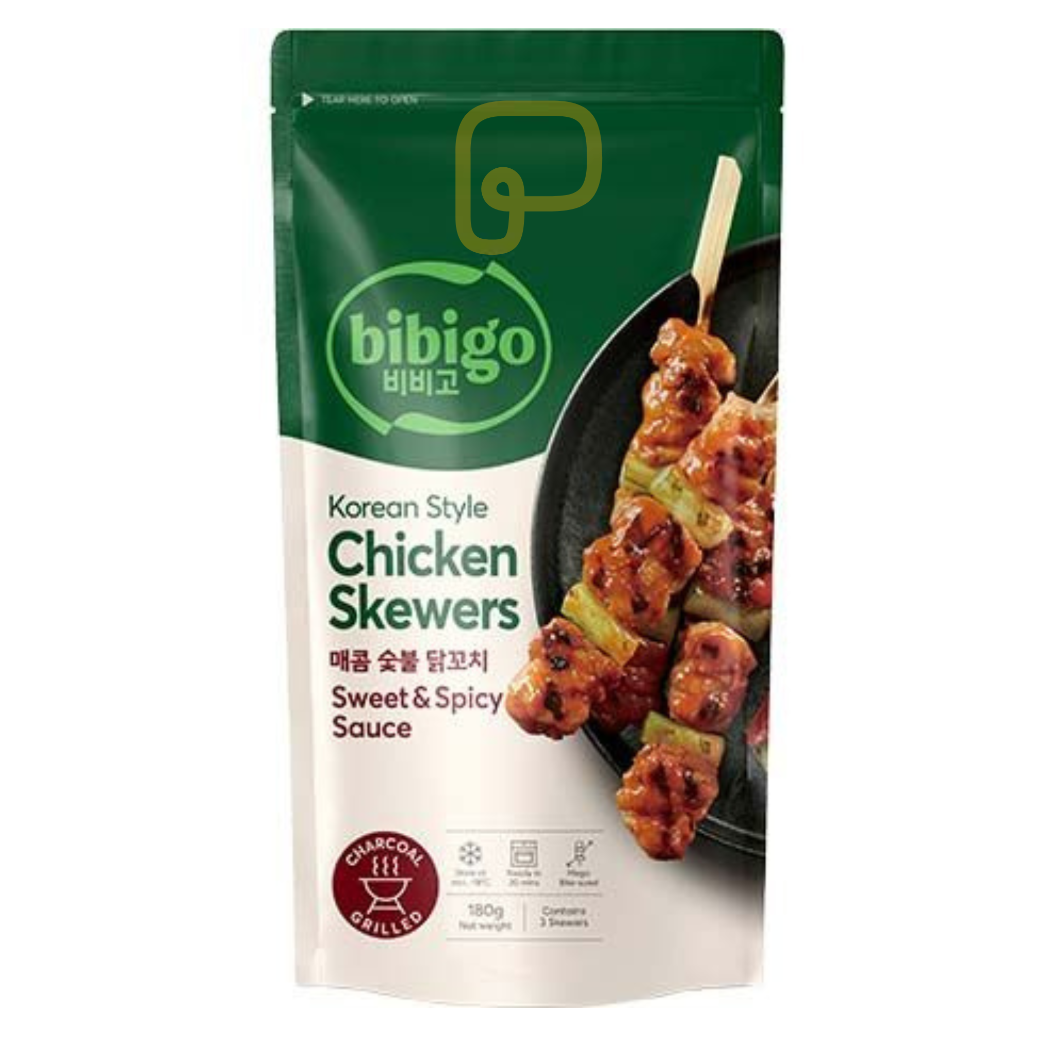 BIBIGO Chicken Skewers Sweet & Spicy 180 Grams