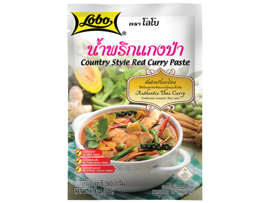 Country Style Red Curry Paste Lobo 50 g เครื่อง น้ำพริก แกงป่า