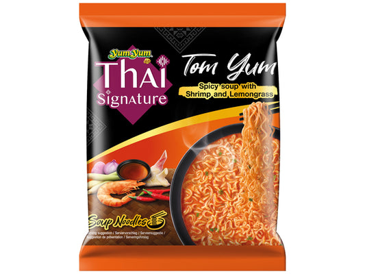Thai Signature Instant Nudeln Thai Scharfe Suppe(Tom Yum) Yum Yum 100 g ยำยำ รส ต้มยำ