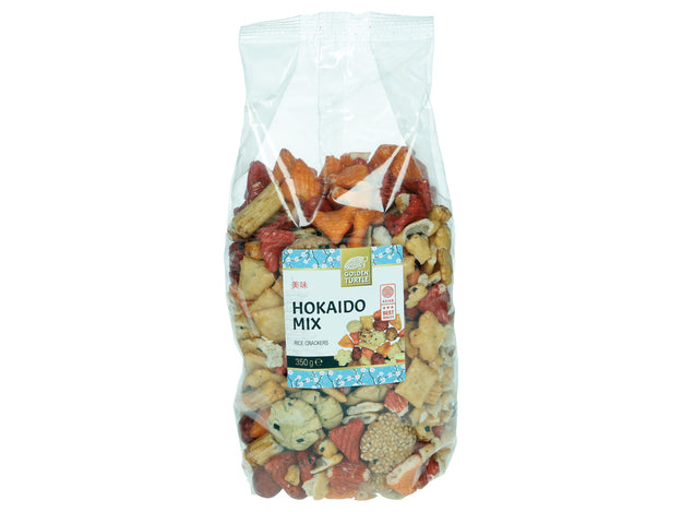 Hokaido Reiscrackermix Golden Turtle 350 g ข้าวพองอบกรอบ รวมรส สไตล์ญี่ปุ่น