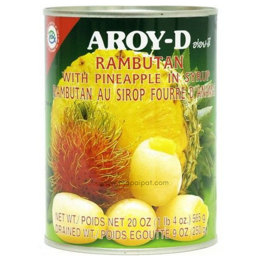 AROY-D  Rambutan & Pineapple in Syrup 565 Gram