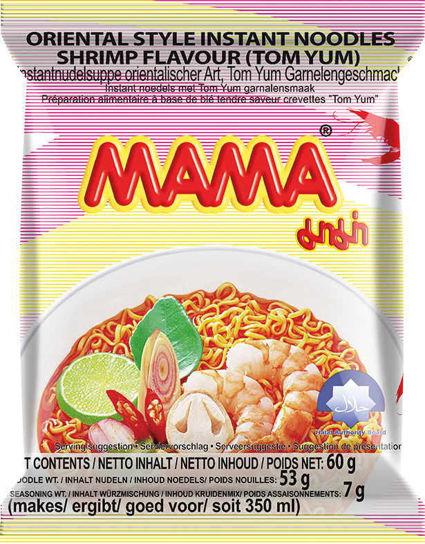 MAMA Instant Noodles, Shrimp Tom Yum 60g มาม่าต้มยำกุ้งน้ำใส