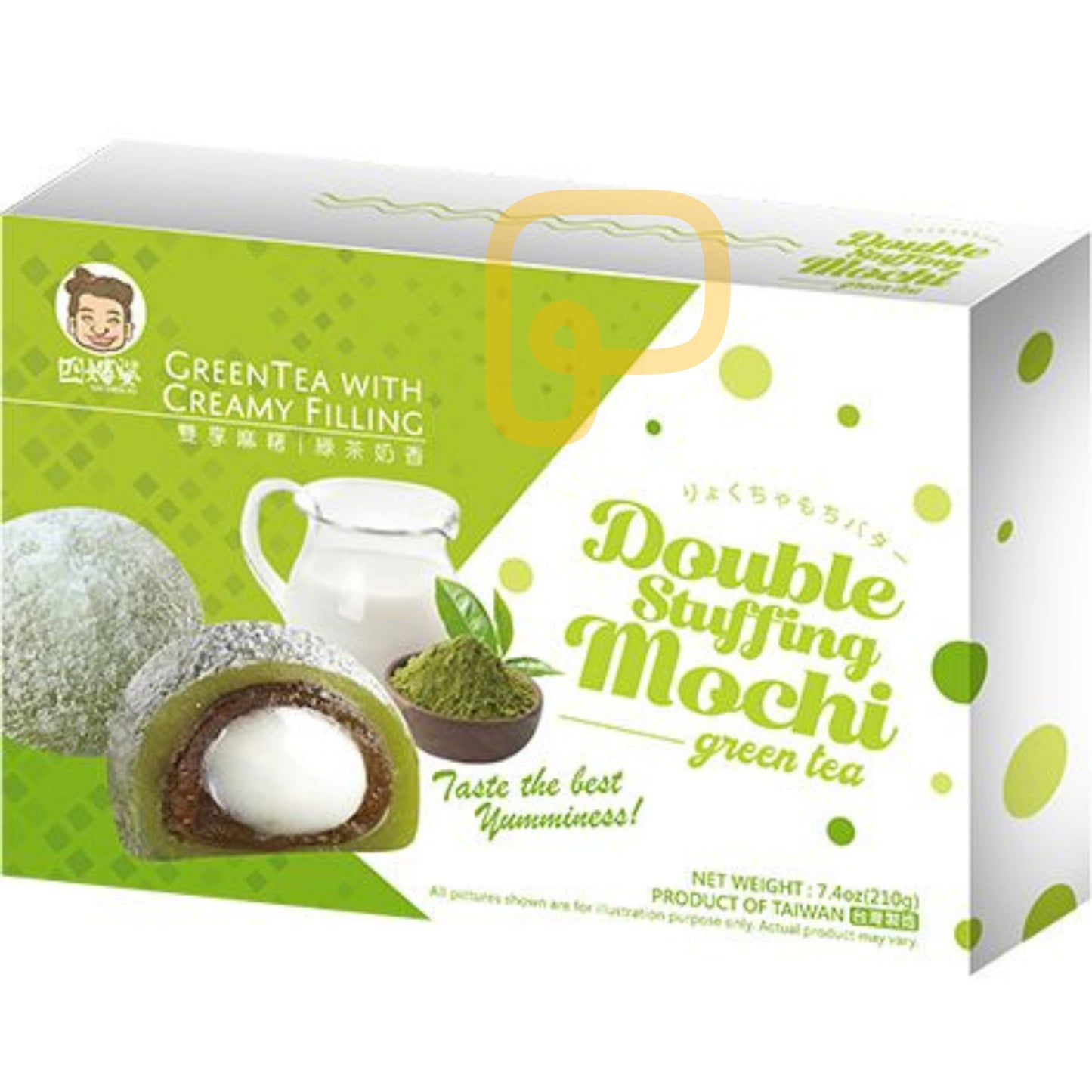Mochi Grüner Tee Cremig Doppelte Füllung 210 Gram SZU SHEN PO