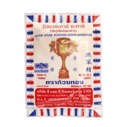 Agar Pulver Golden Cup  25 g ผงวุ้นตราถ้วยทอง