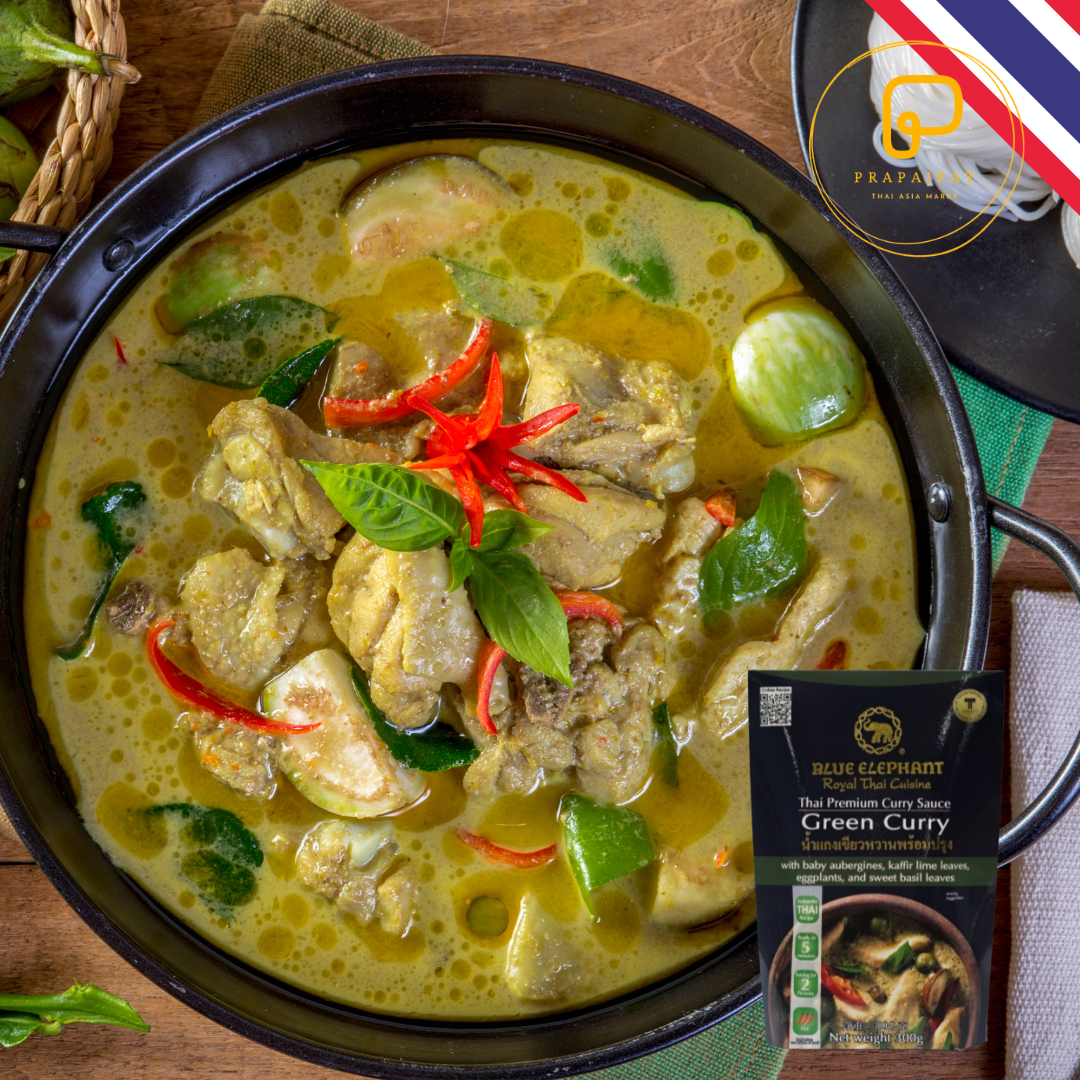 Blue Elephant Thai Premium Kochsauce Ready Grünes Curry 300 g น้ำแกง แกงเขียวหวาน ปรุงสำเร็จ