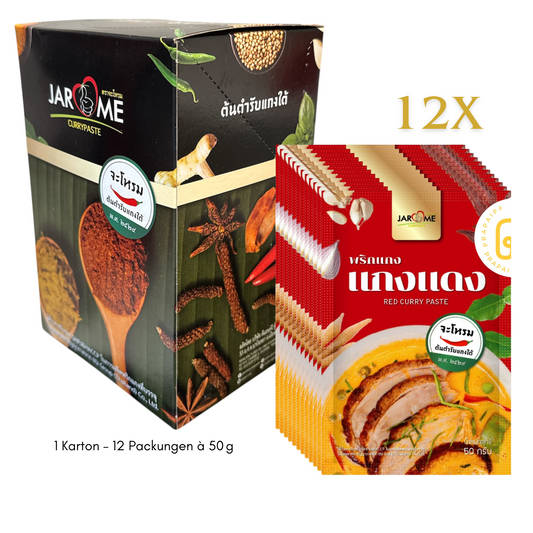 Bulk Jarome Authentische thailändische rote Currypaste 50 Gram จะโหรม พริกแกง แกงแดง