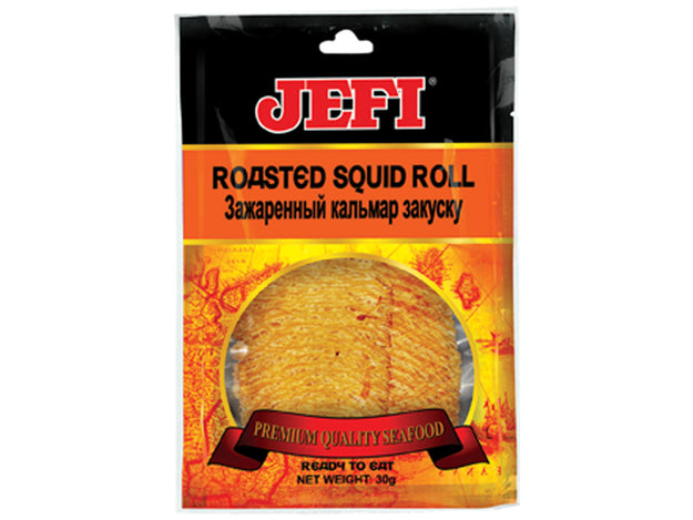 📌Best Before 17/08/2025
Geröstete Kalmarrollen Jefi 30 Gram ปลาหมึกแห้ง ปรุงรส