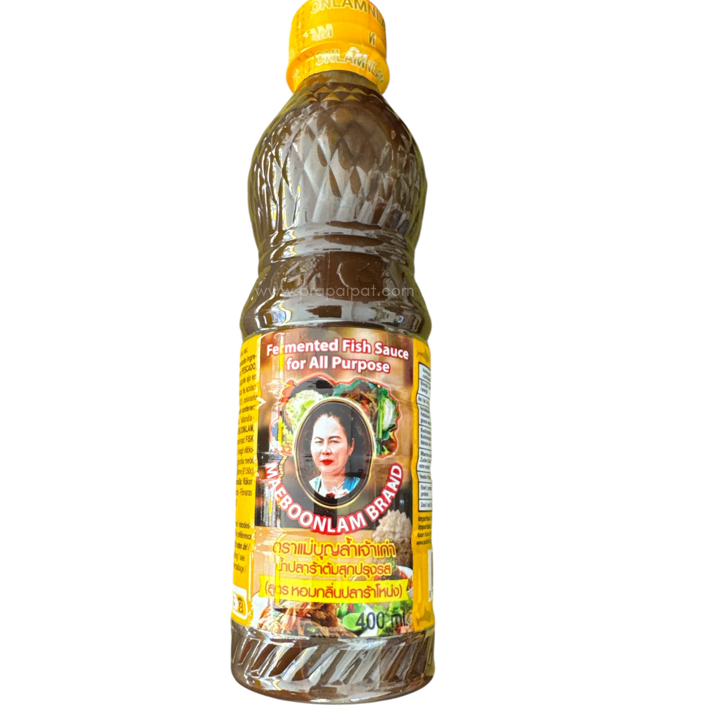 MAEBOONLAM Fish Sauce All Purpose 400 ml น้ำปลาร้า แม่บุญล้ำ ฝาเหลือง