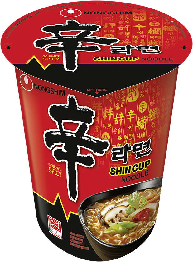 Instant-Cup-Nudeln, scharf (Shin Ramen) 68g