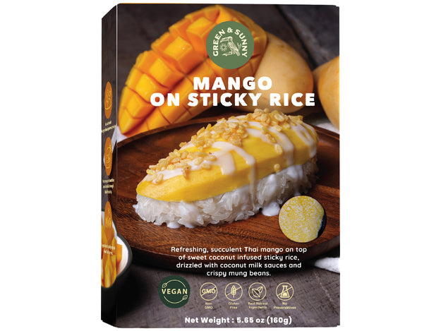 Green&Sunny ðâïļ TiefkÞhlprodukt Green & Sunny Coconut Sticky Rice Mango Dessert 160 g āļāđāļēāļ§āđāļŦāļāļĩāļĒāļ§ āļĄāļ°āļĄāđāļ§āļ
