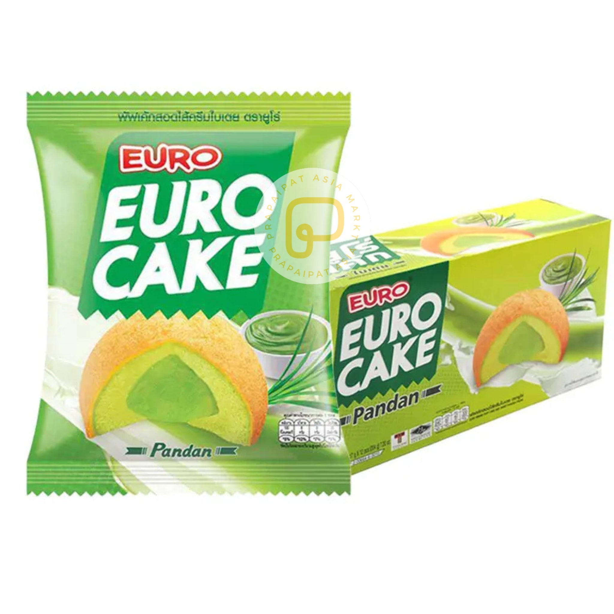 Euro Cake Pandan Cream ยูโร่เค้ก รสใบเตย 288 g