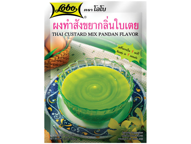 Thai Custard Mix Pandan Flavour Lobo 120 g ผงสังขยา กลิ่น ใบเตย