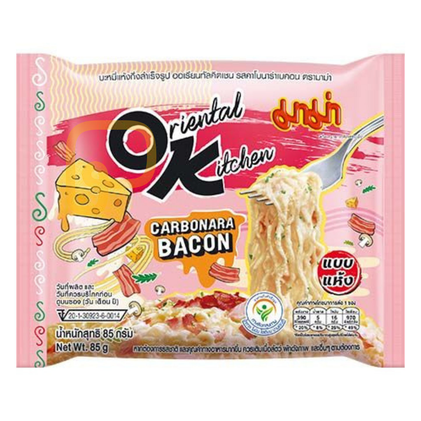 MAMA Instant Noodles Carbonara OK 85 g มาม่า รส คาโบนาร่า เบคอน