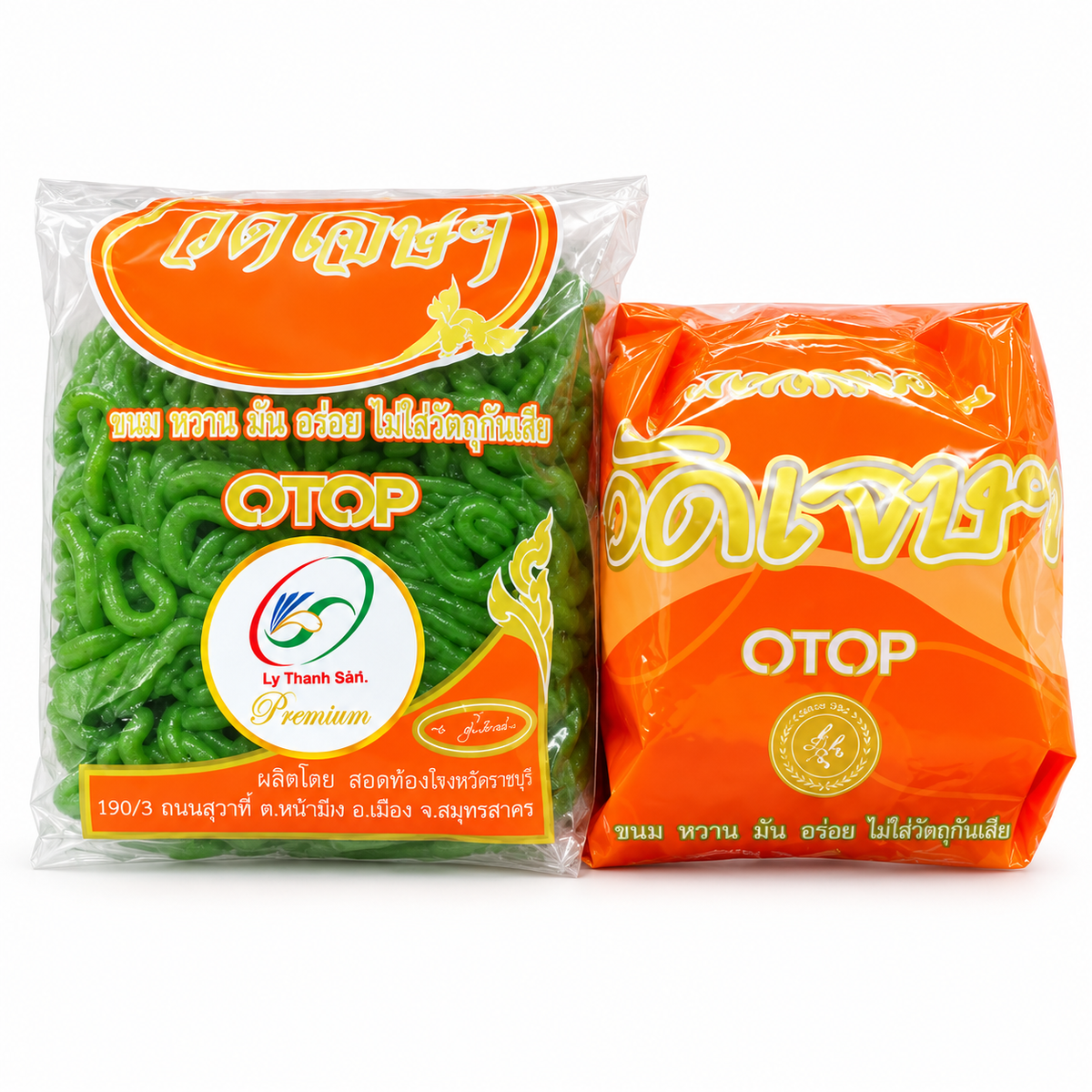 LOD CHON COCONUT MILK (WAT JED)500g ลอดช่อง วัดเจษ