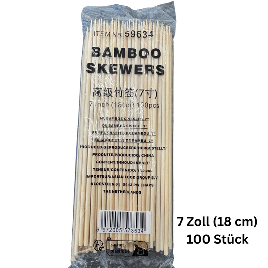 Bambusspieße ไม้เสียบ ลูกชิ้น หมูปิ้ง 100 pieces 18 CM