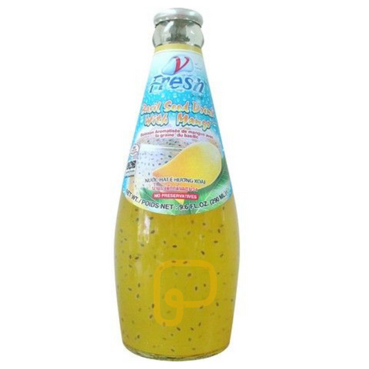 V-FRESH  Mango Juice with Basil Seed 290 ML น้ำมะม่วง เมล็ดแมงลัก
