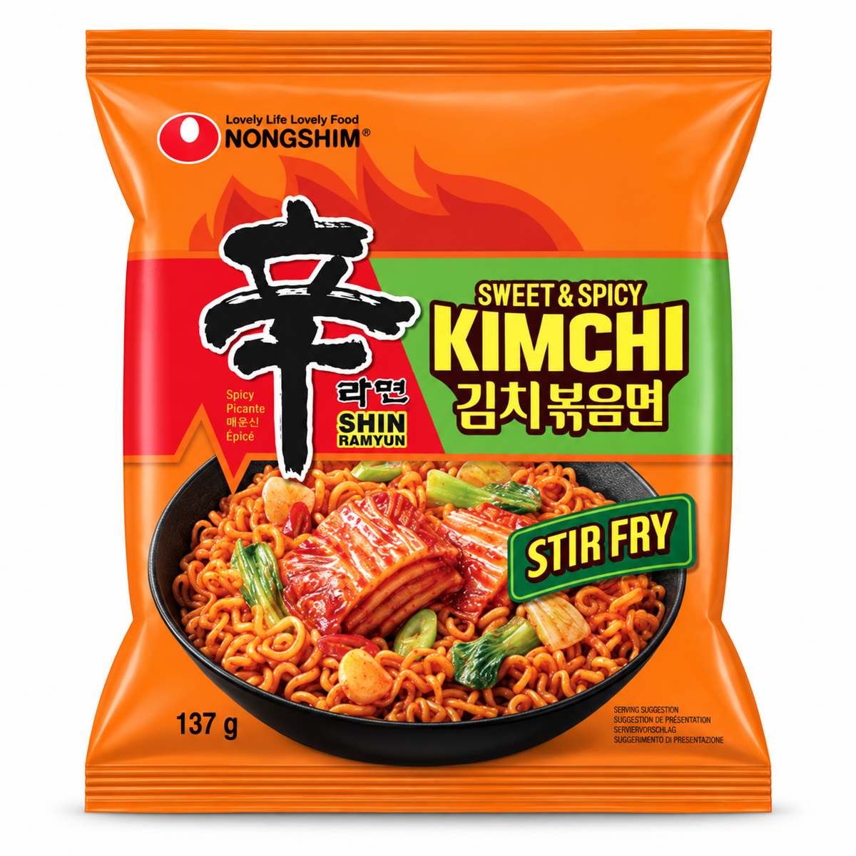Instantnudeln Shin Ramyun Kimchi Stir Fry Sweet and Spicy 137 g