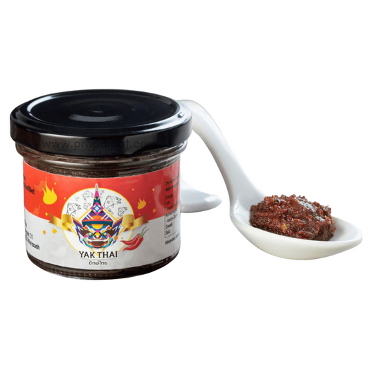 YAK THAI BRAND Thai Chilipaste mit Fisch Namprik Tadaeng น้ำพริกตาแดงปลาซาบะ 100 g