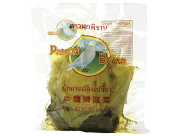 Pigeon Brand Fermented Green Mustard Cabbage 350 Gram ผักกาดดองเปรี้ยว