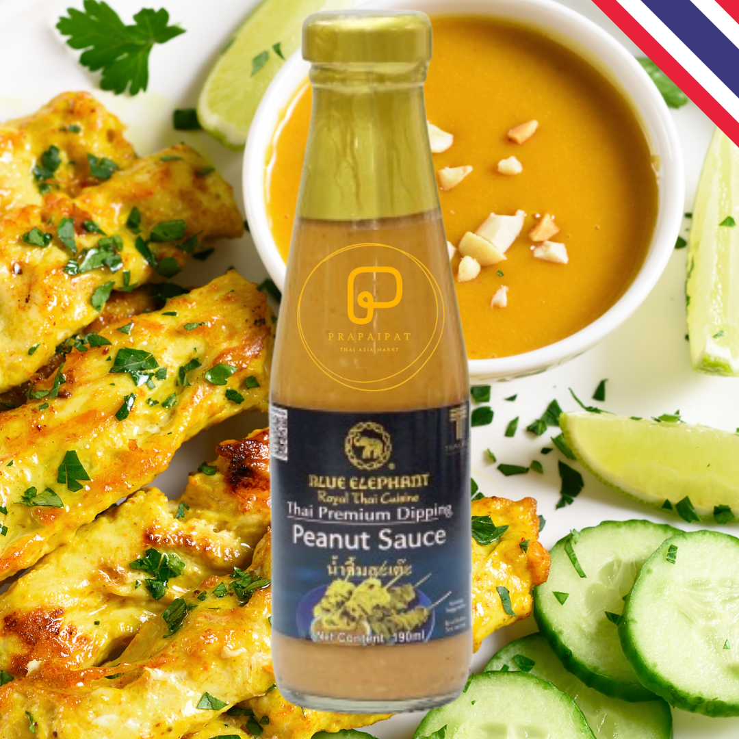 Blue Elephant Erdnusssauce 190 ML ซอสถั่ว น้ำจิ้มสะเต๊ะ สำเร็จรูป
