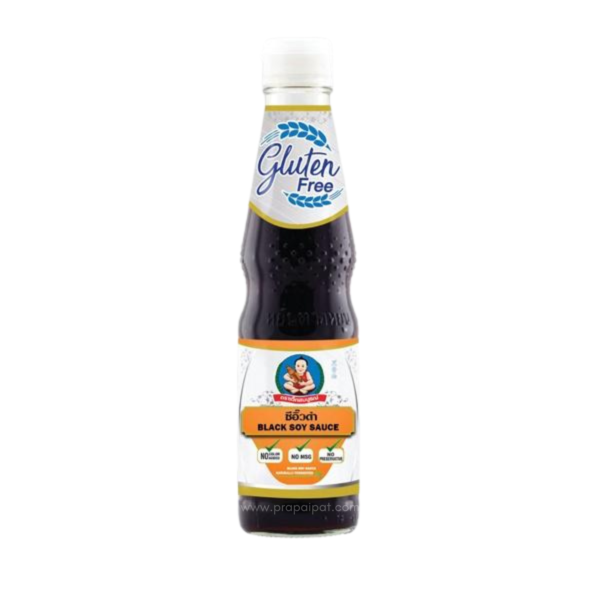 DEK SOM BOON (Healthy Boy) Black Soy Sauce GLUTEN FREE 300 ml ซีอิ๊วดำ