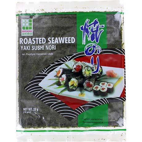 JHFOODS Seaweed Roasted Yaki Sushi Nori Green 28 g