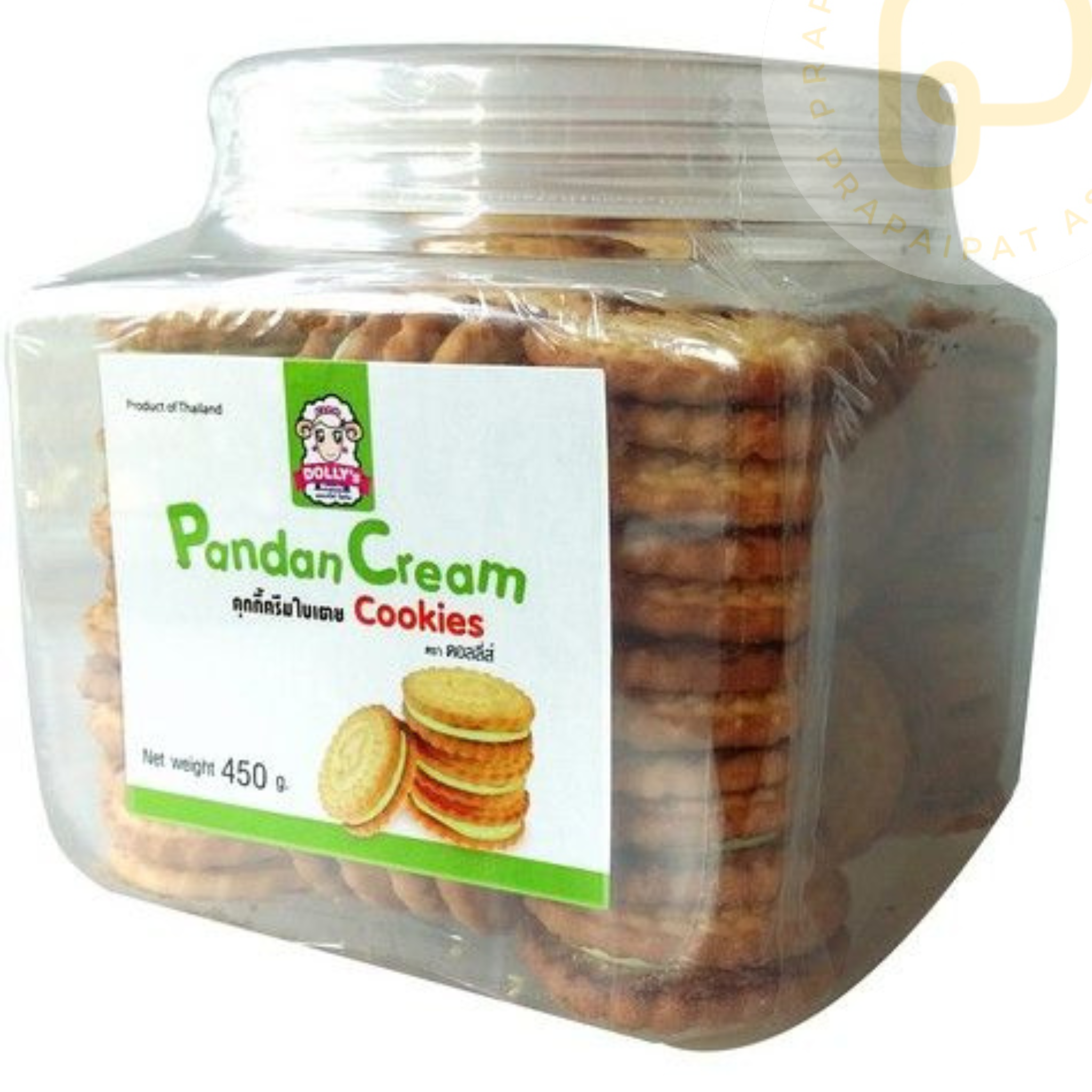 Biscuit pandan cream 450 grams คุ้กกี้ครีมใบเตย