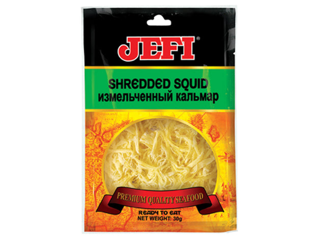 Jefi Shredded Squid 30 Gram ปลาหมึก ฝอย แห้ง ปรุงรส