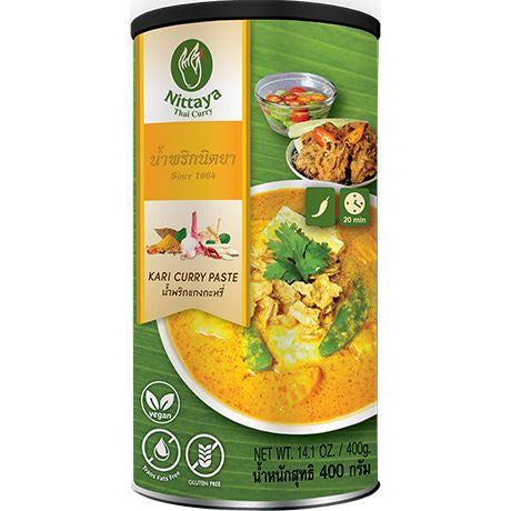 📌Best Before 11/09/2025 NITTAYA Currypaste Gelb Kari 400 gram