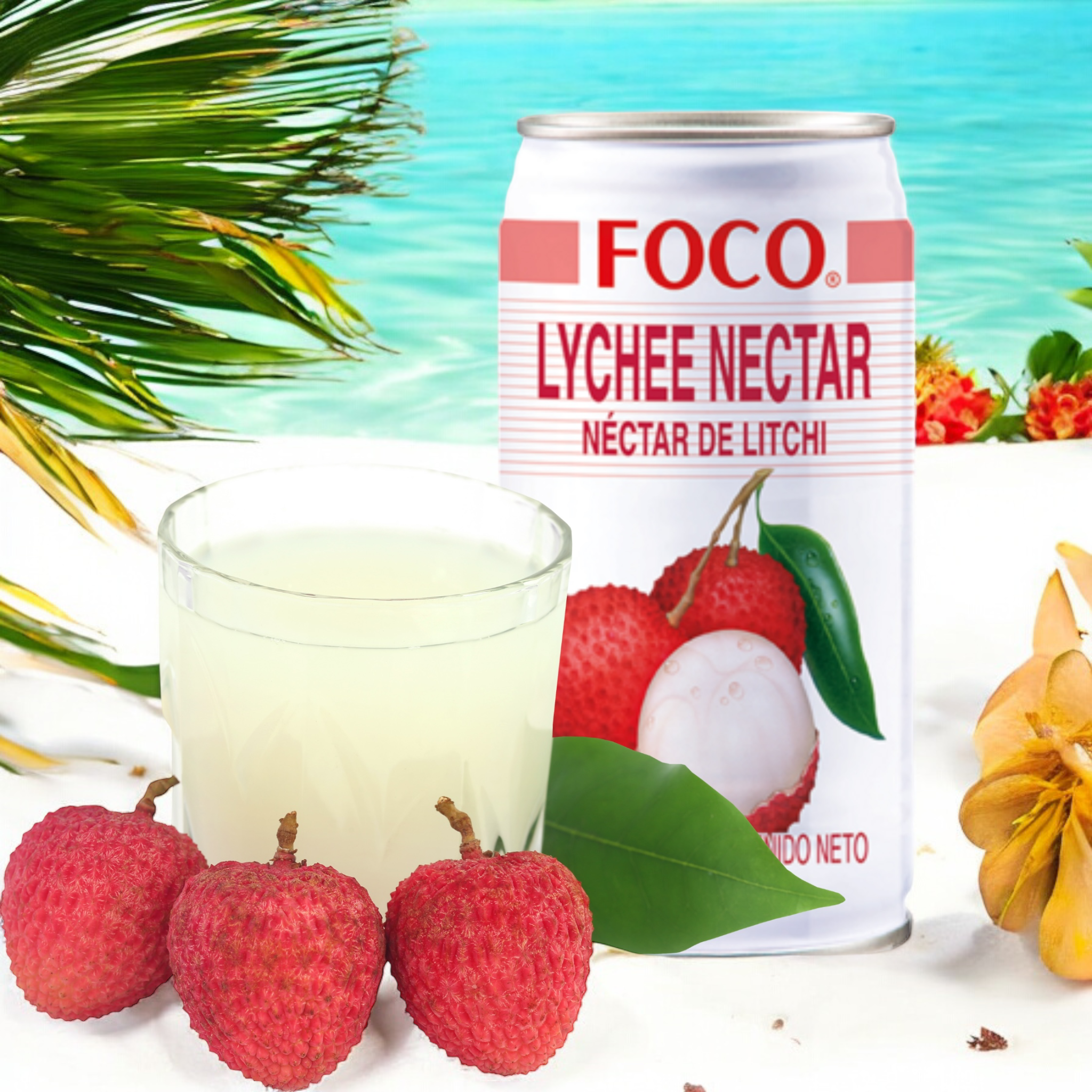 Foco Lychee lychee drink น้ำลิ้นจี่ 350 ML