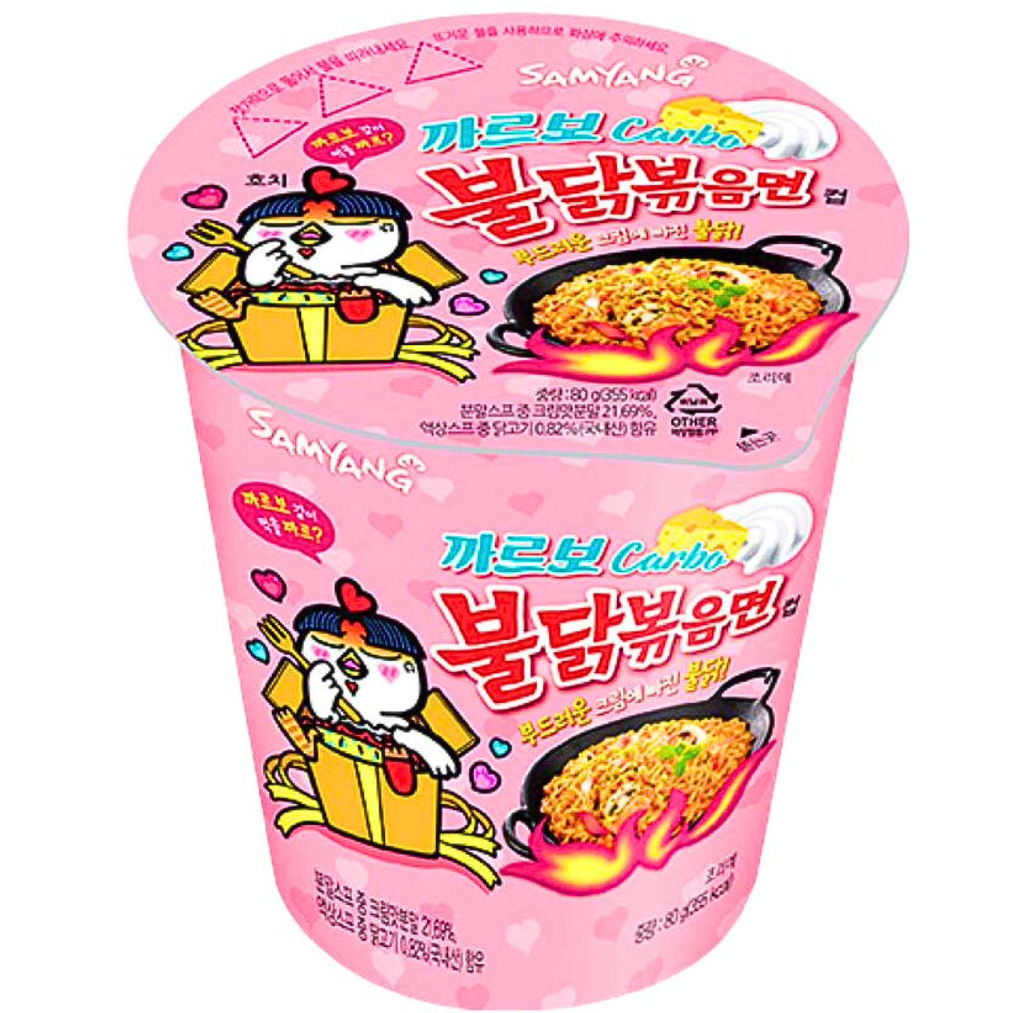Samyang Buldak Carbonara Hot Chicken Flavor Ramen Pink Cup 80 g