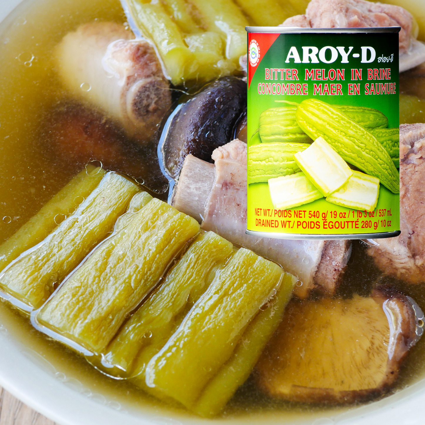 AROY-D Bitter Melon 540 grams มะระกระป๋อง