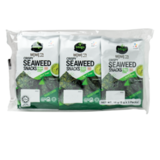 BIBIGO Südkorea Seetang mit Wasabi 15 g