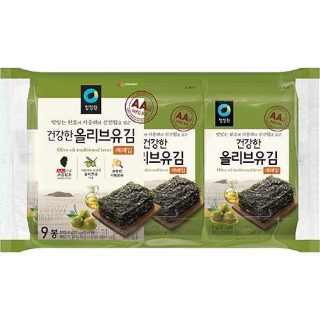 CHUNG JUNG ONE Seaweed Snack with Olive Oil 9 x 5 g