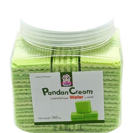 DOLLY'S Wafer Pandan Cream 360 Gram เวเฟอร์ ครีม รสใบเตย