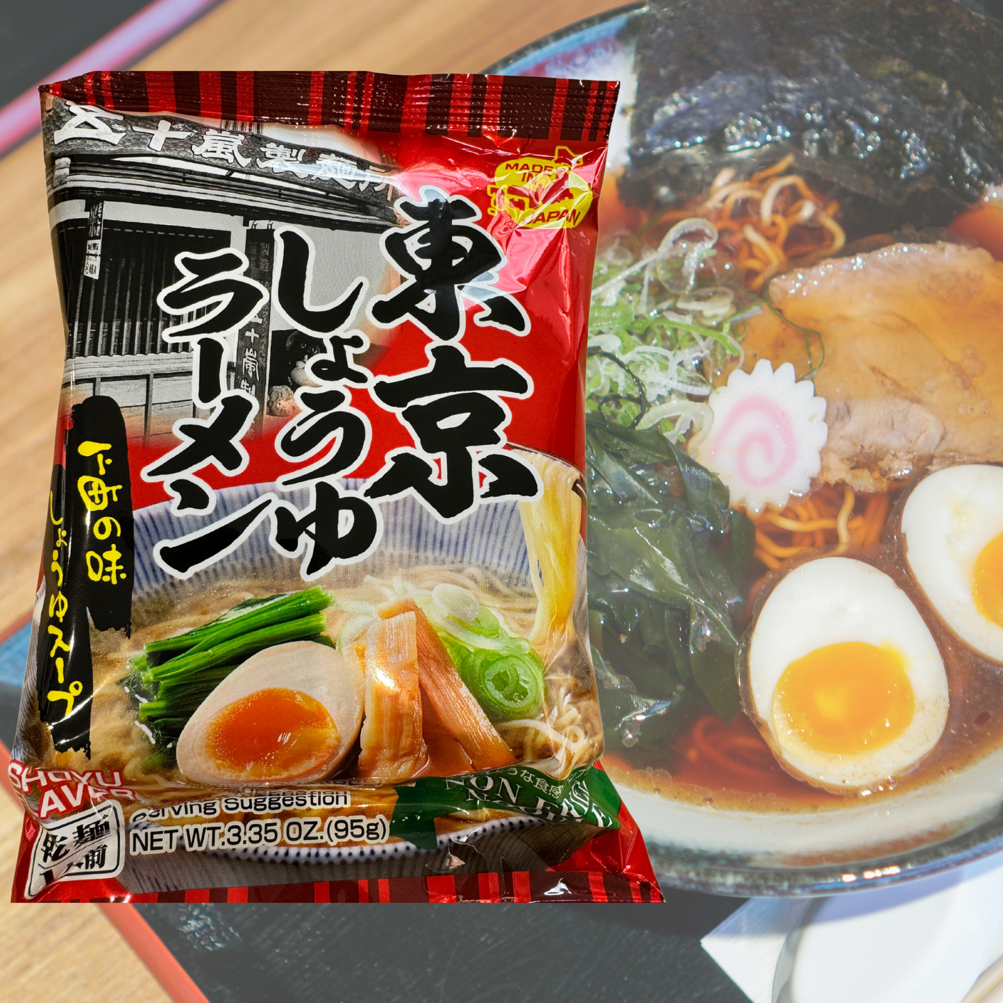 📍Best Before 18.01.2025 IGARASHI SEIMEN Instant Ramen mit Tokyo Style Soja Sauce, (Tokyo Shoyu Ramen) 95 gram