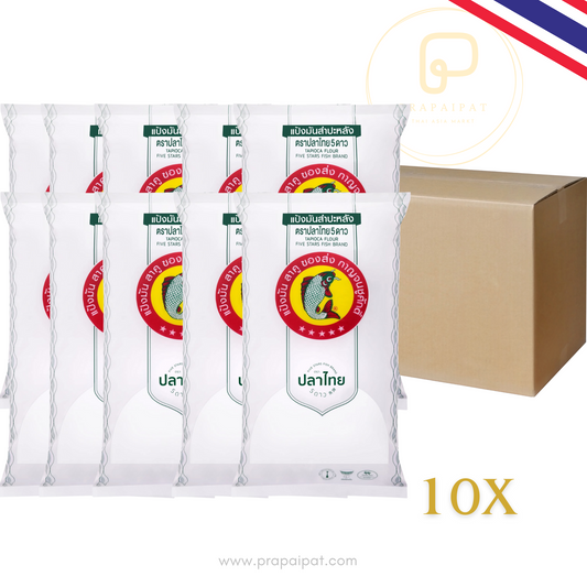 Bulk Sale Five Stars Fish Brand Tapiokastärke 400 g แป้งมัน สำปะหลัง ตราปลาไทย 5 ดาว
